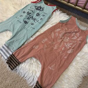 Two rags to ranches rompers